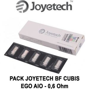 5 r&eacute;sistances JOYETECH EGO AIO SS316 de 06 Ohm  pour EGO AIO AIO PRO AIO BOX EVIC AIO AIO D22. Certifi&eacute; AUTHENTIQUE
