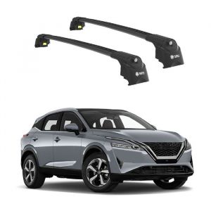 Barres de Toit TURTLE AIR-2 NISSAN QASHQAI J12 2021 2022 2023 2024 (SUV) Noir