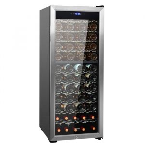 Cave à Vin 80 Bouteilles-VEVOR-Réfrigérateur à Vin à Double Zone et à Double Température-Stockage de Vin Rouge et Blanc