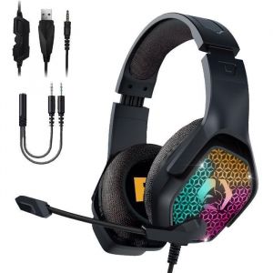 EMPIRE GAMING  H-3 Casque Gamer RGB - pour PS5. PS4. Xbox One/Series. Switch. PC. Mac. Smartphones. Tablettes - Télécommande - Noir