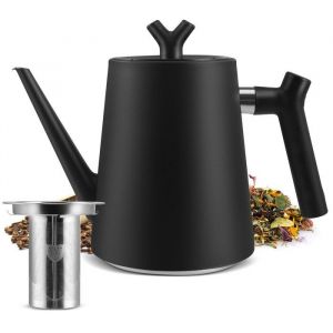 Th&eacute;i&egrave;re en acier inoxydable avec infuseur 15 l noire Th&eacute;i&egrave;re isotherme &agrave; double paroi avec filtre - Noire et moderne