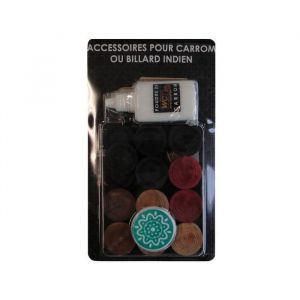 Set complet - Pions Carrom Mango - (ACC7 ACC10 ACC11 ACC31 ACC1)