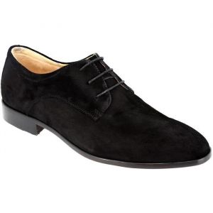 Chaussure homme Richelieu de ville en cuir daim noir