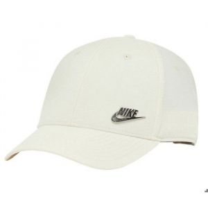 Casquette Cr&egrave;me Pour Homme Nike Logos En M&eacute;tal Nike Et Swoosh