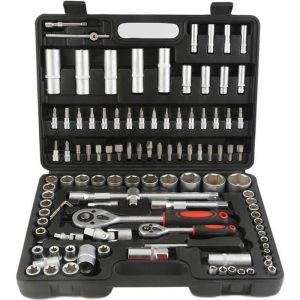 108Pcs Coffret Clé À Cliquet Et Embouts - Jeu De Clés À Douille Avec Mallette Noir