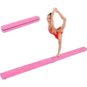 Poutre Equilibre de Gym Pliable Enfants et Adultes Entraînement de Gym à Domicile Rose Poutre Balance de Gym