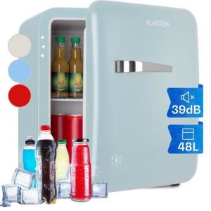 Klarstein Réfrigérateur rétro Audrey Mini 48l Mini Frigo Mini bar 2 étages Bleu