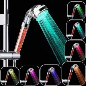 Pommeau de douche LED pomme de douche de salle de bain douchette à main 7 couleurs pomme de douche haute pression LED-Olive