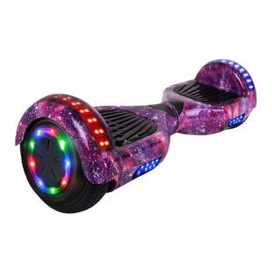 Hoverboard 6.5 galaxie violette Fonction Bluetooth T&eacute;l&eacute;commande et sac &agrave; main