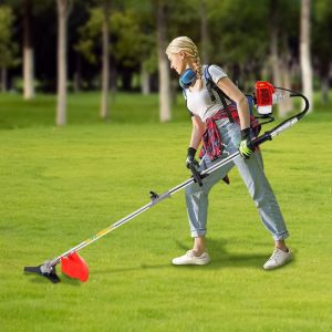 Débroussailleuse à essence 4 en 1 52 cc 2 temps sac à dos coupe-gazon taille-haie débroussailleuse élagueuse