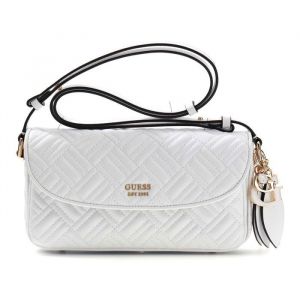 GUESS Sac &agrave; &eacute;paule bandouli&egrave;re blanc pour femme - Sally Convertible Xbody Flap 336906