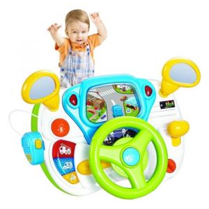 Simulateur de Conduite EnfantJouet Volant avec Son et LumièresVolant Bébé pour Les Garçons et Les Filles