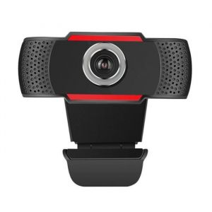 Webcam HD 720P à mise au point automatique USB Vidéo Live Web Caméra Cam / Microphone pour PC de bureau Rouge