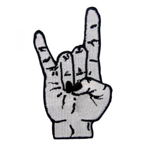Brodé Patch Thermocollant Ecussons Signe de main Cool DIY Customiser Patch pour Vêtement T-Shirt