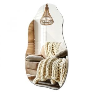 Miroir asym&eacute;trique organique irr&eacute;gulier pour la salle de bain le salon - 45 cm x 90 cm