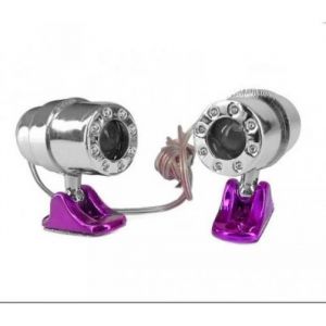 Mini spot &agrave; led bleu TNT chrom&eacute; et violet pour scooter moto - TNT - Accessoire moto - Violet