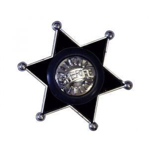 Etoile de Sh&eacute;rif - WIDMANN - Argent - PVC - Adulte - Mixte - Int&eacute;rieur