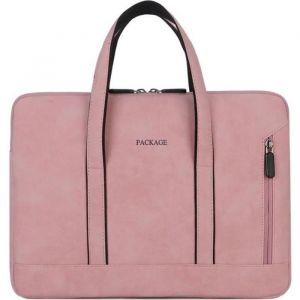 Housse Ordinateur Portable 15.6 pouces avec Poignée PU Cuir Étanche Pochette Sac Sacoche pour Macbook Huawei HP ASUS Dell