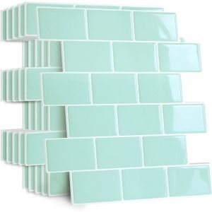 Plus épais Credence Adhesive Faux Carrelage Adhesif Mural Noir Credence Cuisine Adhesive ImperméAble Dalle PVC Adhesive Murale