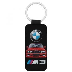 Porte-Cl&eacute;s BMW E3 - voiture rouge - logo bmw - porte cl&eacute;fs cl&eacute; 043