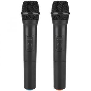 Microphone &agrave; main sans fil universel VHF avec r&eacute;cepteur - antenne pour karaok&eacute; - r&eacute;union de travail