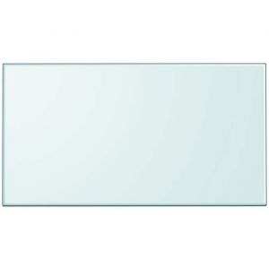 Dessus de table rectangulaire - vidaXL - Verre tremp&eacute; - 120 x 65 cm - Transparent