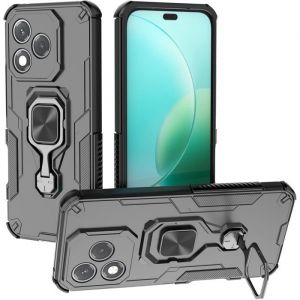 NOVAGO Compatible avec Honor 400 Lite 5G - Coque Résistante Anti Choc avec Anneau Bague Anti Chute/béquille (Noir)