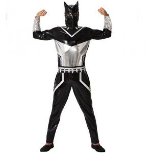 D&eacute;guisement Super-H&eacute;ros - ATOSA - Panth&egrave;re Noire - Combinaison Lycra - Cagoule - Ceinture avec griffes
