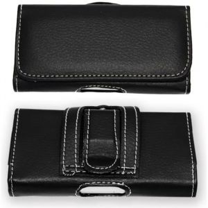 Étui pochette ceinture - Samsung - Galaxy Xcover 4 - Cuir grainé - Fermeture aimantée - Noir