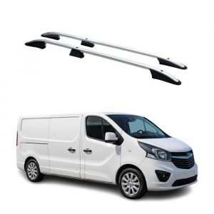 Barres de toit longitudinales pour Renault Trafic 2014-2024 Long Alu Gris