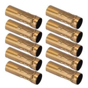 SURENHAP tube de support de lampe &agrave; bougie 10pcs tube en m&eacute;tal E14 pour support de lampe &agrave; bougie quincaillerie Bronze dor&eacute;