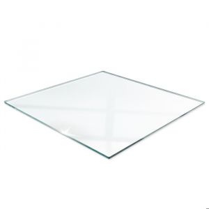 Plateau de table en verre 50x50 cm plateau en verre carr&eacute; pour table basse bout de canap&eacute; Tulup
