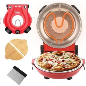 Four Pizza Electrique Cuit Une Pizza En 4 Minutes Pierre À Pizza De Φ 31Cm Max 420°C Four A Pizza 1200W Pelle À Pizza[MIN621]