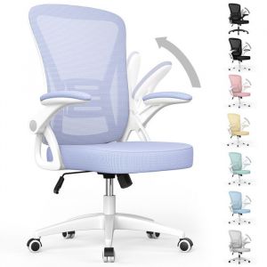 Chaise de bureau NASPALURO - Fauteuil de bureau Ergonomique - accoudoirs rabattables - r&eacute;glable en hauteur - Pivotant - Violet
