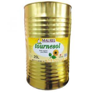 Huile végétale de tournesol 25L pour friture - Marque Maurel