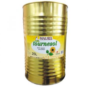 Huile végétale de tournesol 25L pour friture - Marque Maurel 30