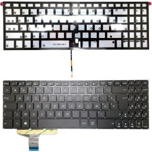 CLAVIER FRAN&Ccedil;AIS AZERTY POUR ASUS VIVOBOOK PRO 15 N580G / N580GD / N580V / N580VD / N580VN + r&eacute;tro - NOTE-X
