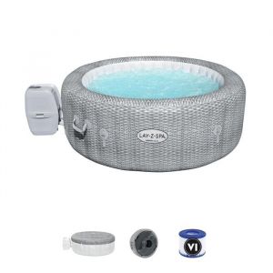 SPA Gonflable - DuraPlus - 6 Places - 140 AirJets - Couverture - Chlore Automatique