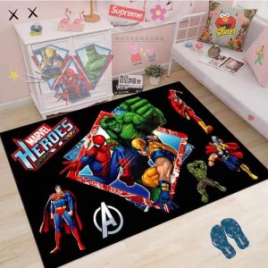 CRg-6577 Tapis Avengers Anime Tapis Salon Chambre Chevet Enfants Miracle Spider Man À Motifs Pad Garçon Cham Taille:40x60cm