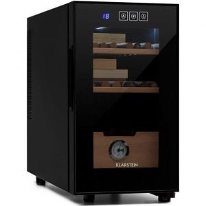 Cave à cigare - Klarstein El Presidente 23 Humidor - 45 W - Cave cigare -Touch Bois de hêtre 23L LED - Noir