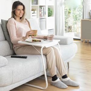 Table Pliante dappoint Portable Table Pliante pour Ordinateur Table réglable en Hauteur Table Pliante pour Chambre