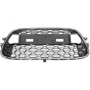Grille de calandre centrale CITROËN C3 II phase 1 2009-2013 noire contour chromé pare chocs avant.
