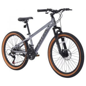 V&eacute;lo VTT SPATIAL 24- Shimano 21 vitesses- fourche suspendue - pour enfants adolescents et &eacute;tudiants- Argent