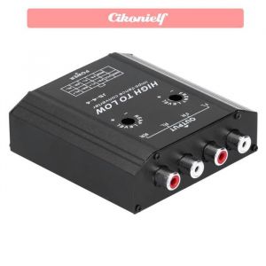 Cikonielf Convertisseur Audio 4 Canaux Haute à Basse pour Voiture Filtre Fréquence Ampli Subwoofer