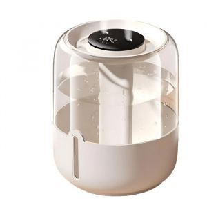 Humidificateur 68 litres affichage LED double sortie de brume veilleuse fonctionnement silencieux portable beige