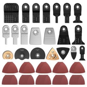 Lot de 100 lames multifonctions pour scie double pr&eacute;cision pour bois pour Bosch Fein MultiMaster Einhell Makita Milwaukee Parkside