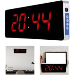 Horloge murale à LED - YES - Grand LED Avec Calendar et Température - Alliage daluminium - Rectangulaire