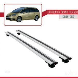 Barres de toit - Citroën - C4 Grand Picasso - Modèle BASIC - Aluminium - Gris