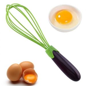 Fouet CuisineMini Batteur à Fouet en SiliconeFoamer moussant crémeuxFouet BalloonBatteur Manuel à Oufspour Pâte à painGâteaux