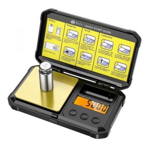 Balance de Haute Pr&eacute;cision Balance de Bijoux Balance de cuisine 200g/0.01g pour Cuisine Bijoux laboratoire - Noir